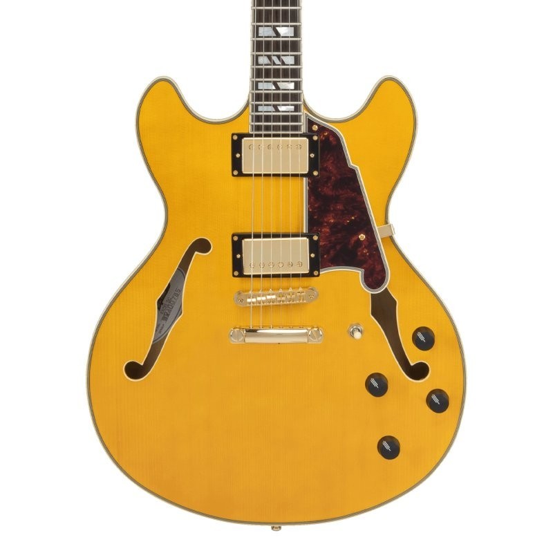 432-DAEDCAMBGS D'Angelico Deluxe DC  Amareto Burst Guitarra Eléctrica