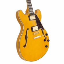 432-DAEDCAMBGS D'Angelico Deluxe DC  Amareto Burst Guitarra Eléctrica