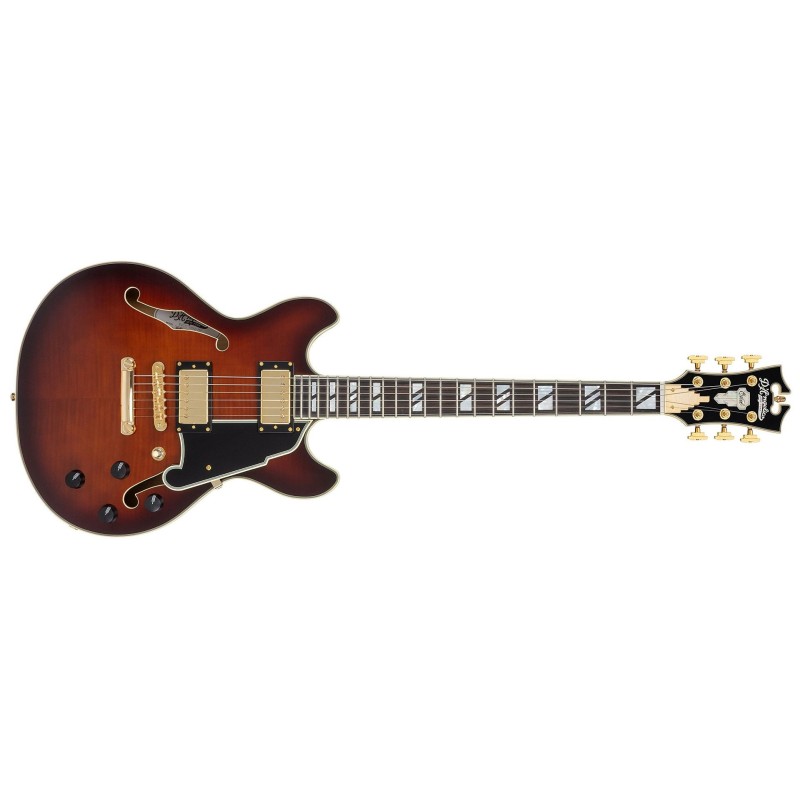 DAEMDCARBGS D'Angelico Excel Mini DC Amaretto Burst Guitarra Eléctrica