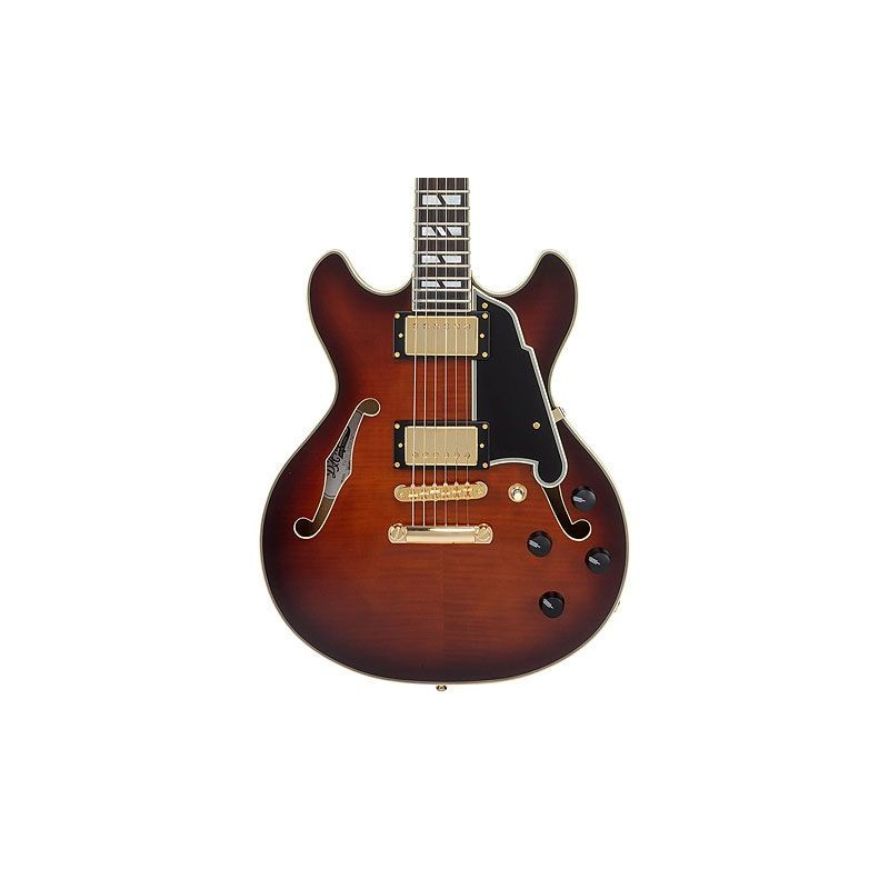 DAEMDCARBGS D'Angelico Excel Mini DC Amaretto Burst Guitarra Eléctrica