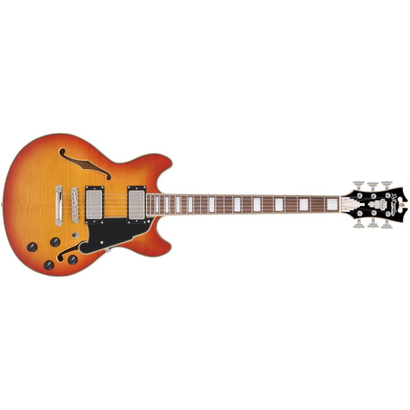 DAPMDCXTHNBNS D’Angelico Premier Mini DC XT Honey Burst Guitarra Eléctrica