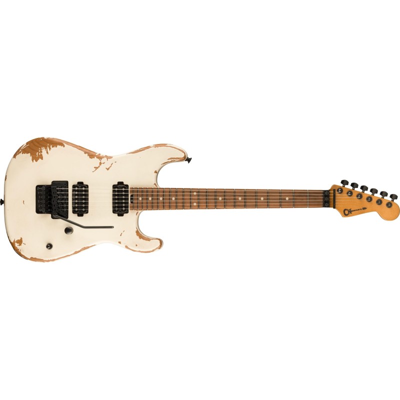 2965201376 Charvel Pro-Mod Relic San Dimas FR PF Weathered White