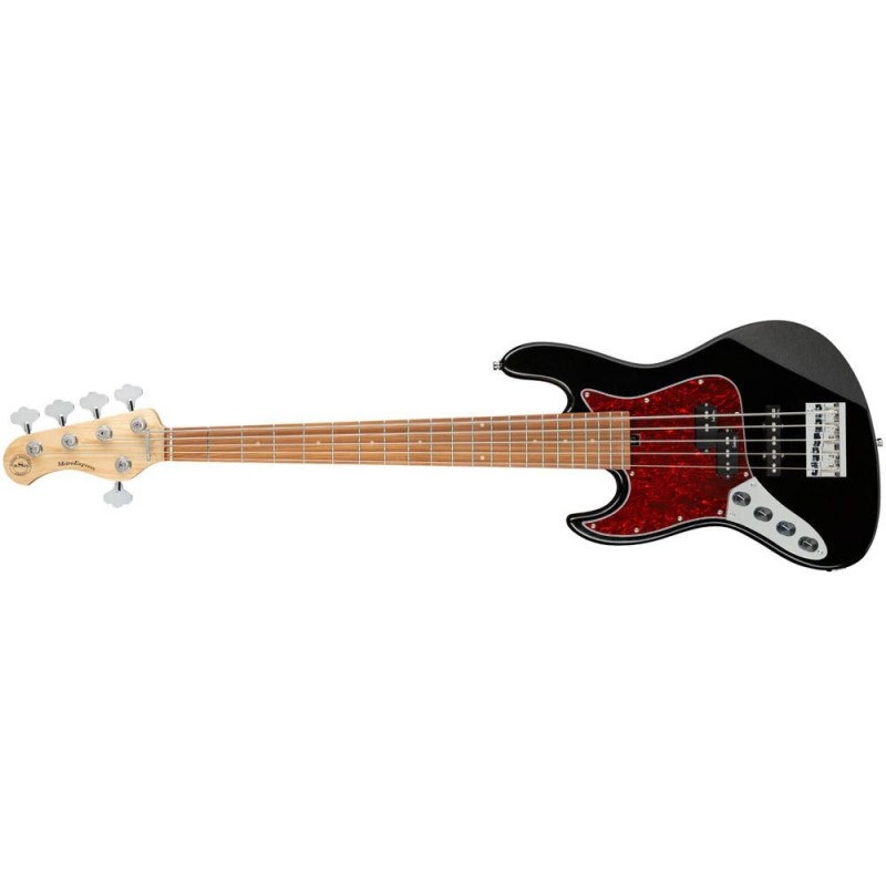 SME21HP523ROKUFRL Sadowsky MetroExpress 21 Fret Hyprid PJ Morado 5 Zurdo Solid Black High Polish