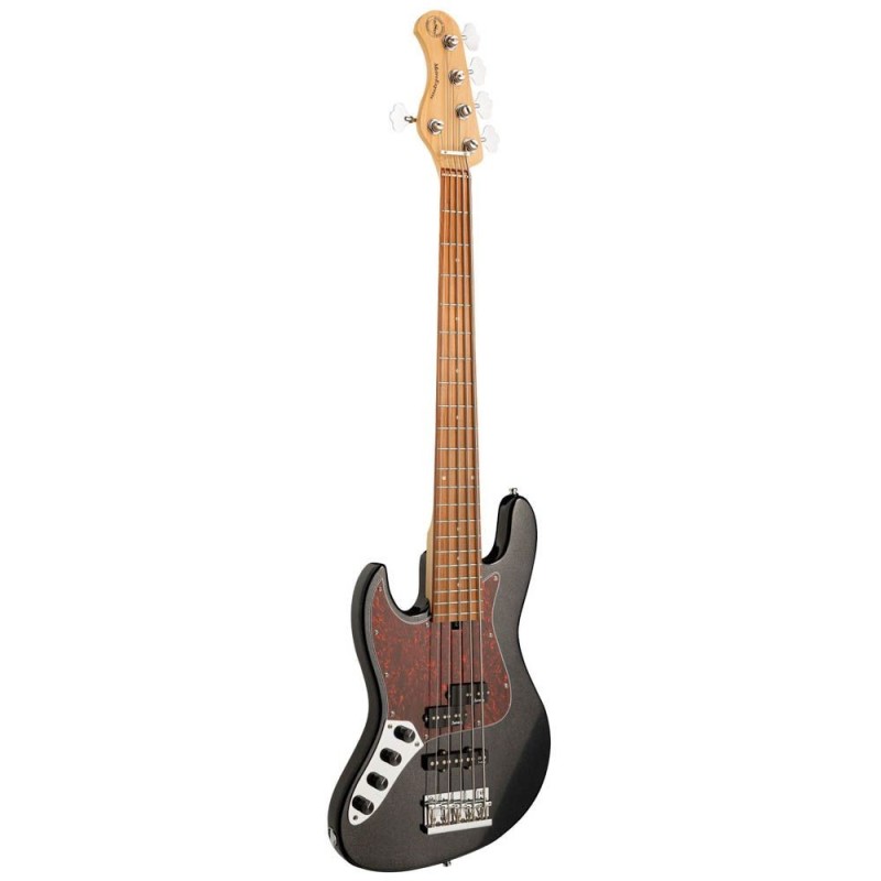SME21HP523ROKUFRL Sadowsky MetroExpress 21 Fret Hyprid PJ Morado 5 Zurdo Solid Black High Polish