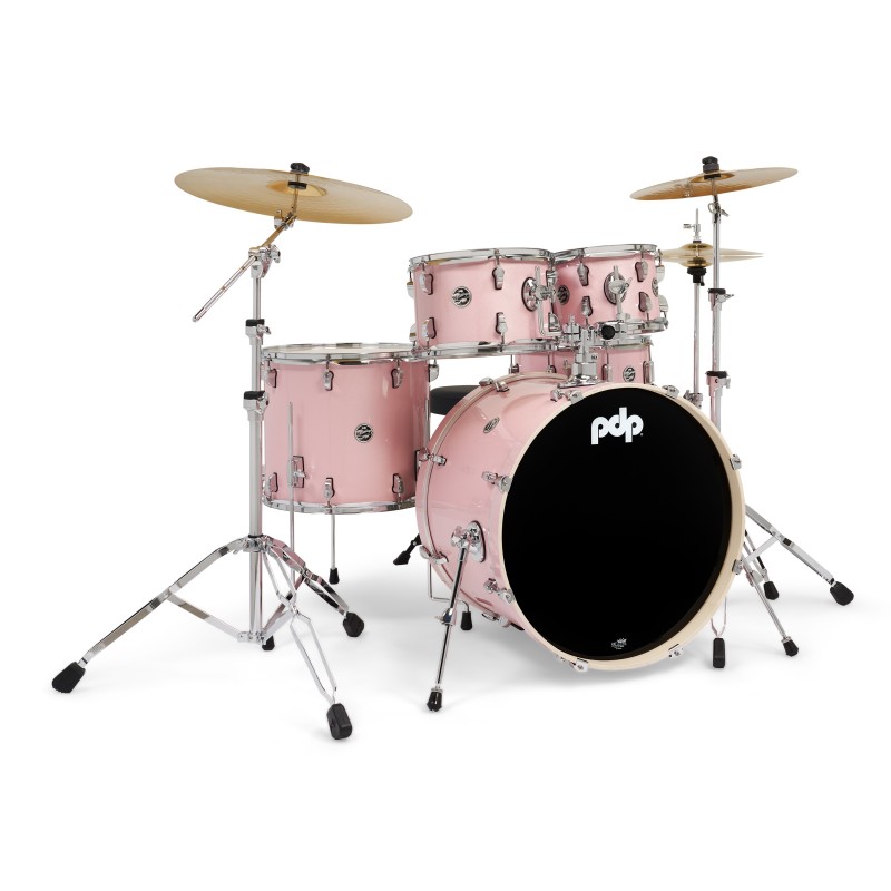 215KTPR PDP by DW PDMA2215KTPR MainStage Pale Rose Sparkle + Set de platos Paiste