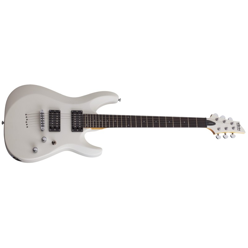 652734 Schecter C6 Deluxe Satin White Guitarra Eléctrica
