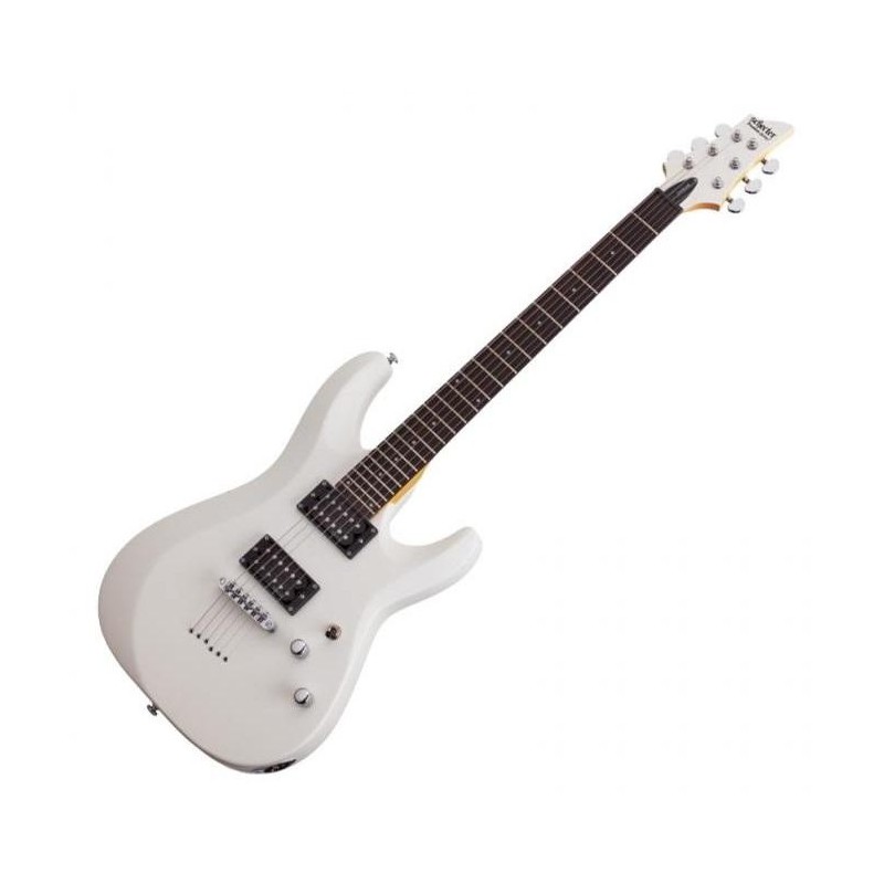 652734 Schecter C6 Deluxe Satin White Guitarra Eléctrica