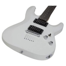 652734 Schecter C6 Deluxe Satin White Guitarra Eléctrica