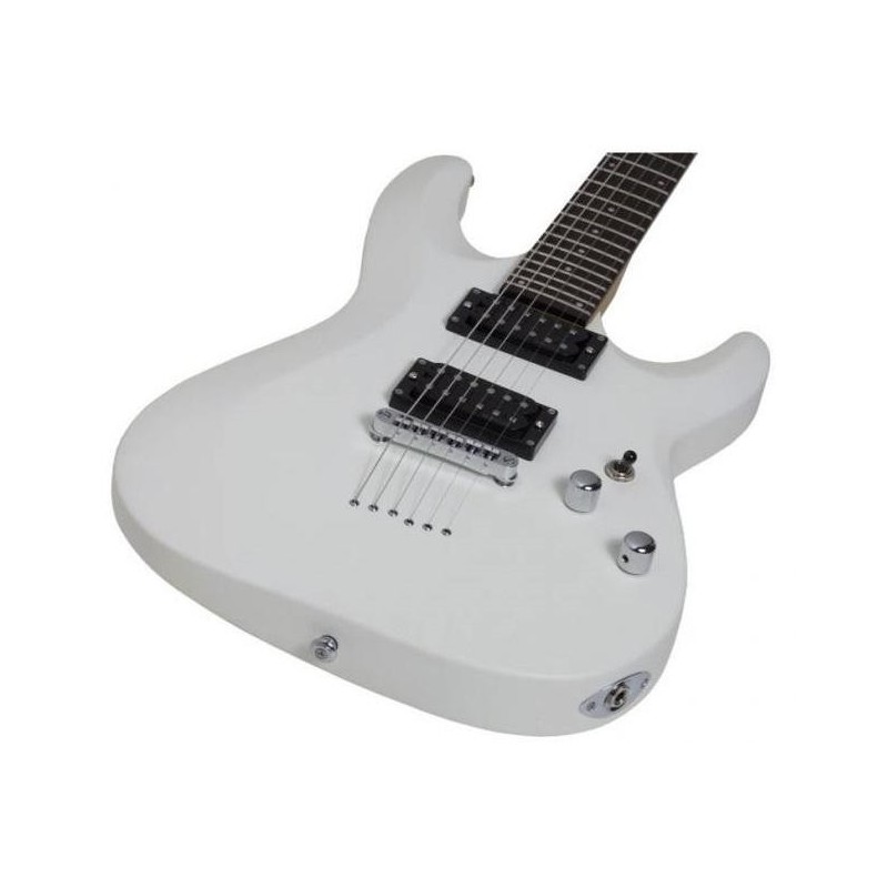 652734 Schecter C6 Deluxe Satin White Guitarra Eléctrica