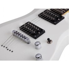652734 Schecter C6 Deluxe Satin White Guitarra Eléctrica