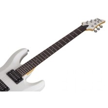 652734 Schecter C6 Deluxe Satin White Guitarra Eléctrica