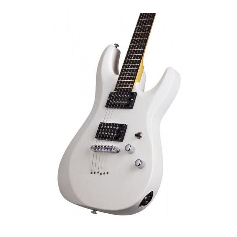 652734 Schecter C6 Deluxe Satin White Guitarra Eléctrica