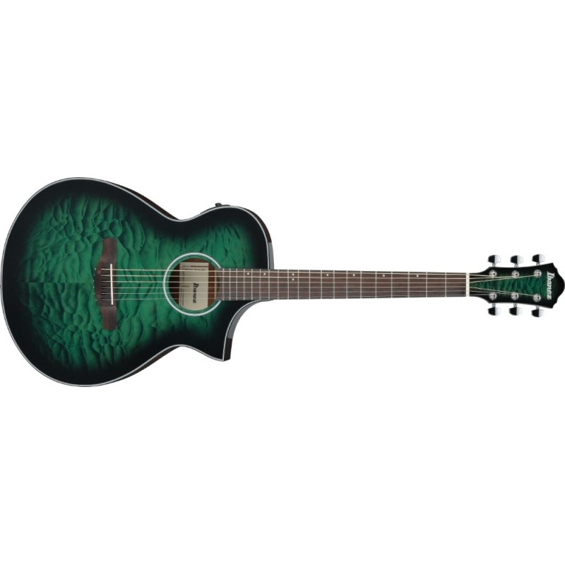 HOSH-AEWC16QATEH Ibanez AEWC16QA-TEH Guitarra Electroacústica Transparent Emerald Burst High Gloss