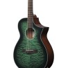 Ibanez AEWC16QA-TEH Guitarra Electroacústica Transparent Emerald Burst High Gloss