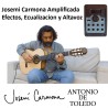 Antonio de Toledo Josémi Carmona con cutaway y previo con efectos Guitarra flamenca blanca