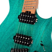 ADAG-1005303 Cort SPACE G6MS SGTQ Guitarra Eléctrica Headless con funda Semi Gloss Turquoise