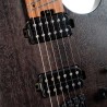Cort SPACE G6MS SGTK Guitarra Eléctrica Headless con funda Semi Gloss Trans Black