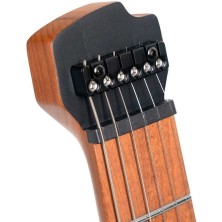 ADAG-1005302 Cort SPACE G6MS SGTK Guitarra Eléctrica Headless con funda Semi Gloss Trans Black