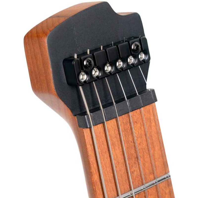 ADAG-1005302 Cort SPACE G6MS SGTK Guitarra Eléctrica Headless con funda Semi Gloss Trans Black