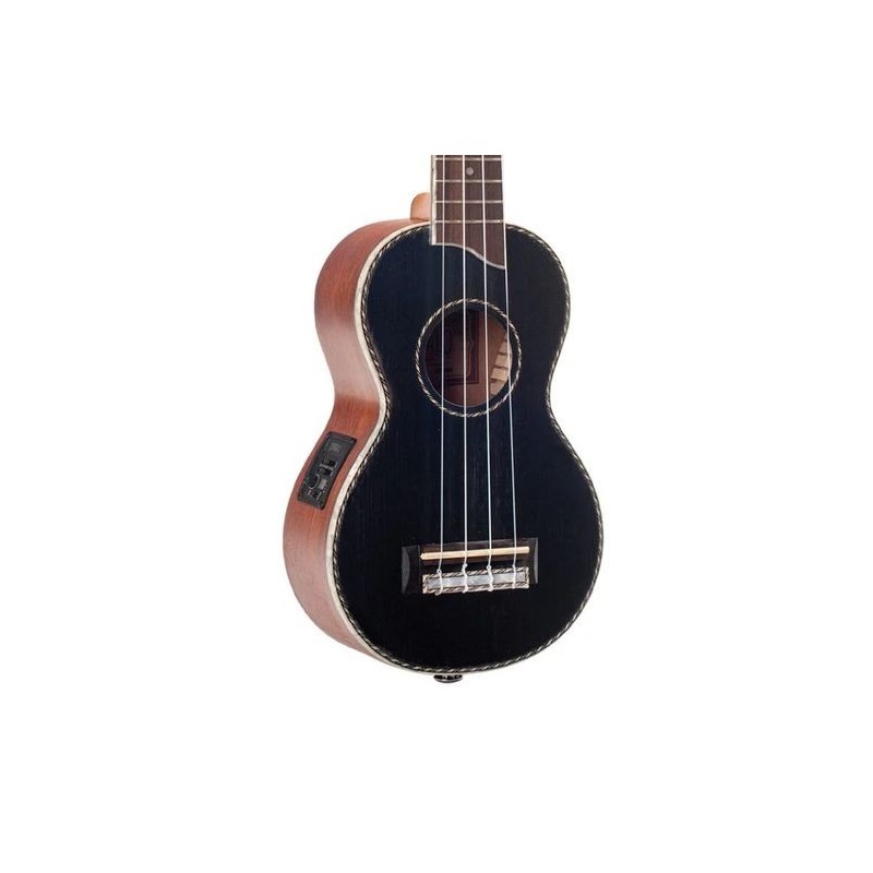 MP1EBK Mahalo MP1EBK Negro Ukelele Soprano Electrificado