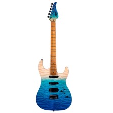 Jet Guitars  JS1000-QTBL Azul Transparente Guitarra Eléctrica
