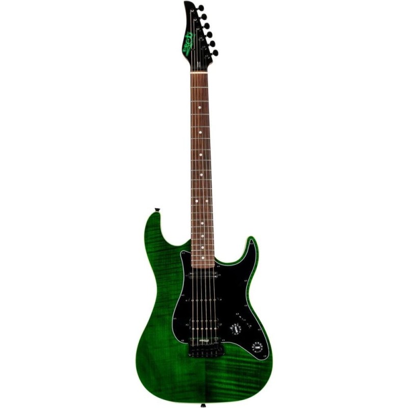 5307072 Jet Guitars Js450-Tgrr Transparent Green Guitarra Eléctrica