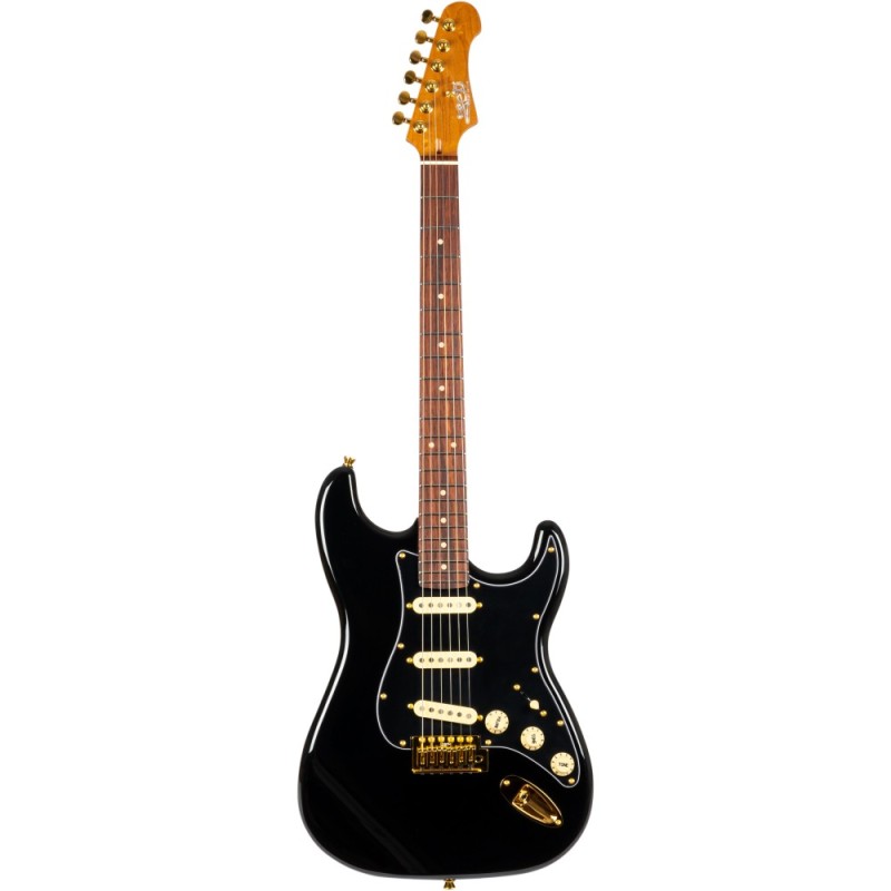 5307085 Jet JS380-BKG Black, Gold Hardware Guitarra Eléctrica 