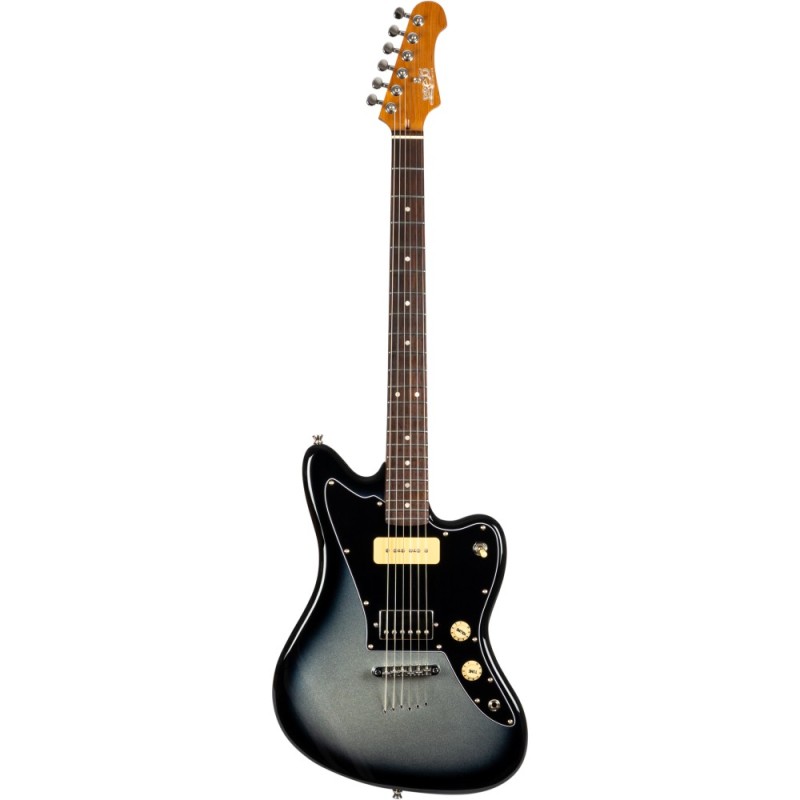 5307082 Jet JJ350 Baritone Moonburst Silver Burst Guitarra Eléctrica