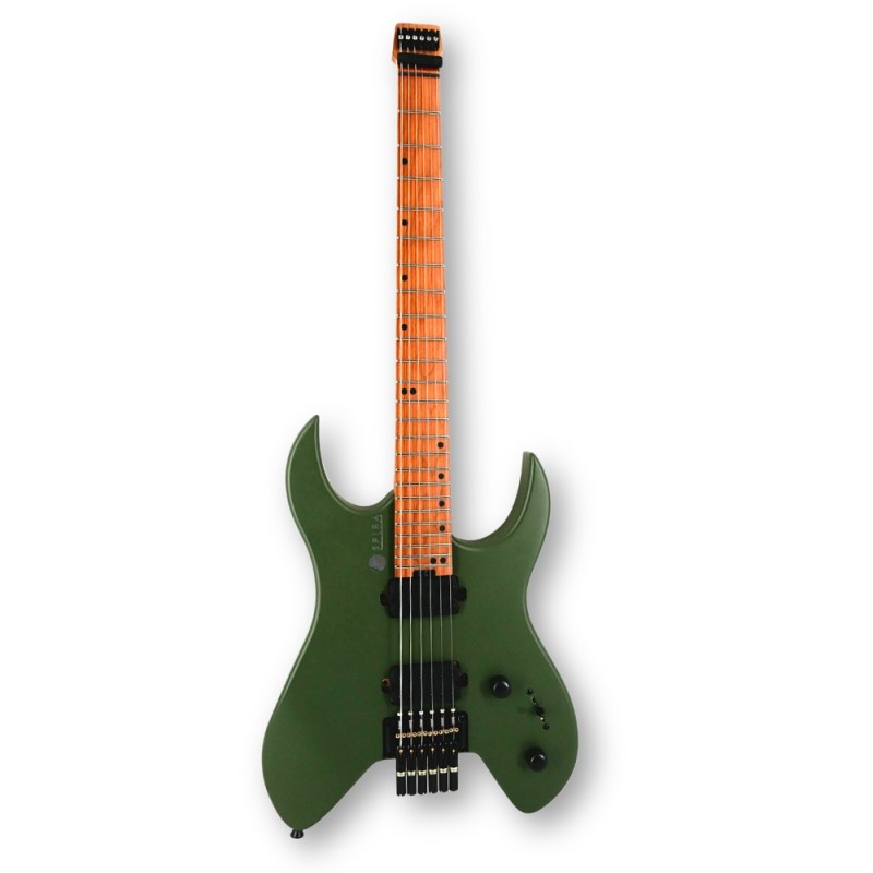 5306548 Spira S400H-MGR Headless Satin Green Guitarra Eléctrica