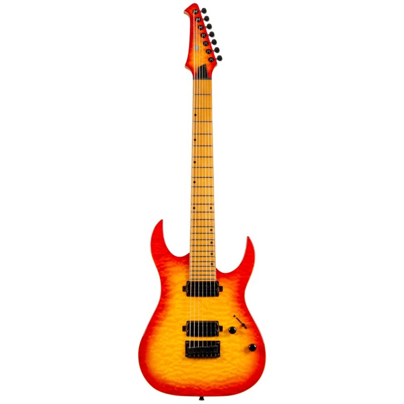 5306524 Spira S507-QFB 7 Cuerdas Fireburst Guitarra Eléctrica
