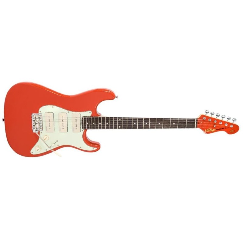 FANA-V6PFR Vintage Reissued V6 Guitarra Eléctrica Firenza Red