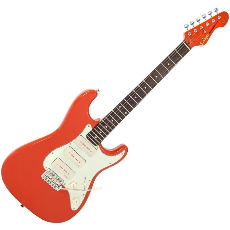 FANA-V6PFR Vintage Reissued V6 Guitarra Eléctrica Firenza Red