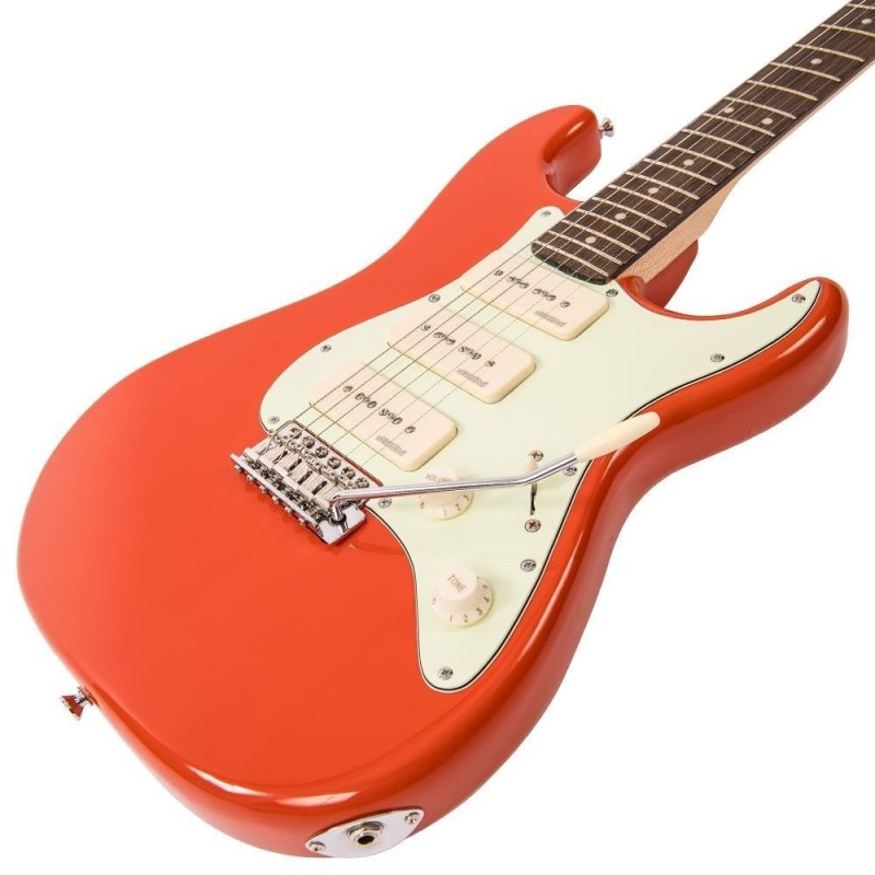 FANA-V6PFR Vintage Reissued V6 Guitarra Eléctrica Firenza Red