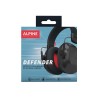 Alpine Defender Cascos de Protección Auditiva Negro