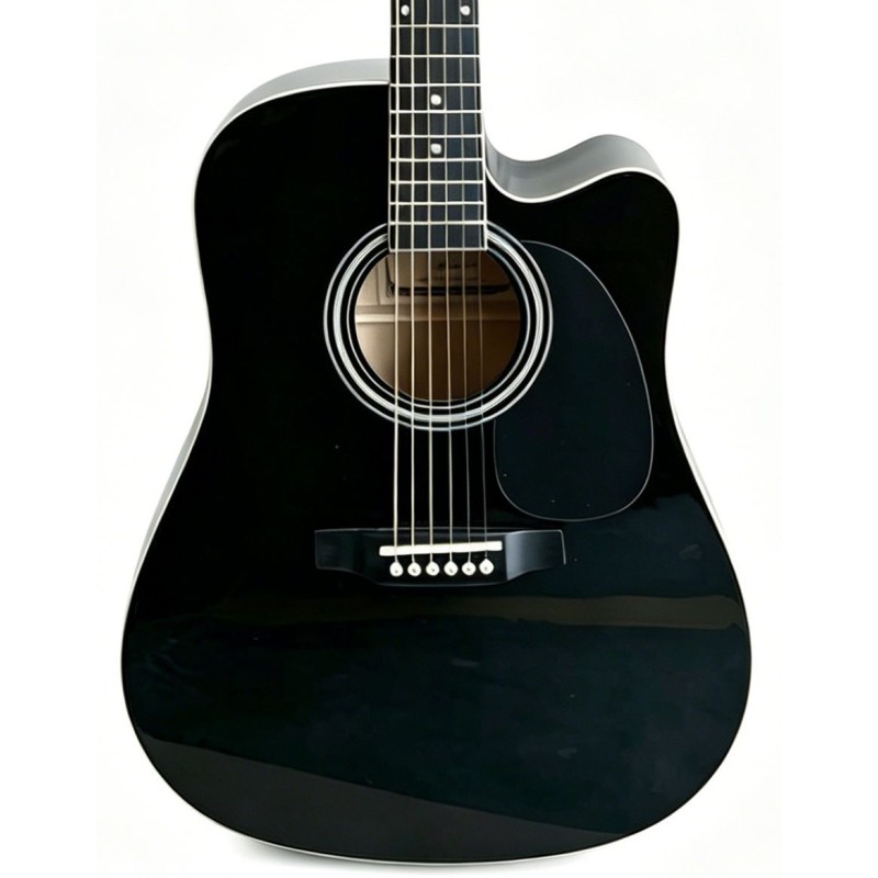 FG02941CBK Memphis FG02941CBK Cutaway Guitarra Acústica Negra