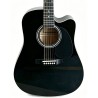 Memphis FG02941CBK Cutaway Guitarra Acústica Negra