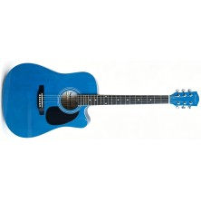 Memphis FG02941CBL Cutaway Guitarra Acústica Azul