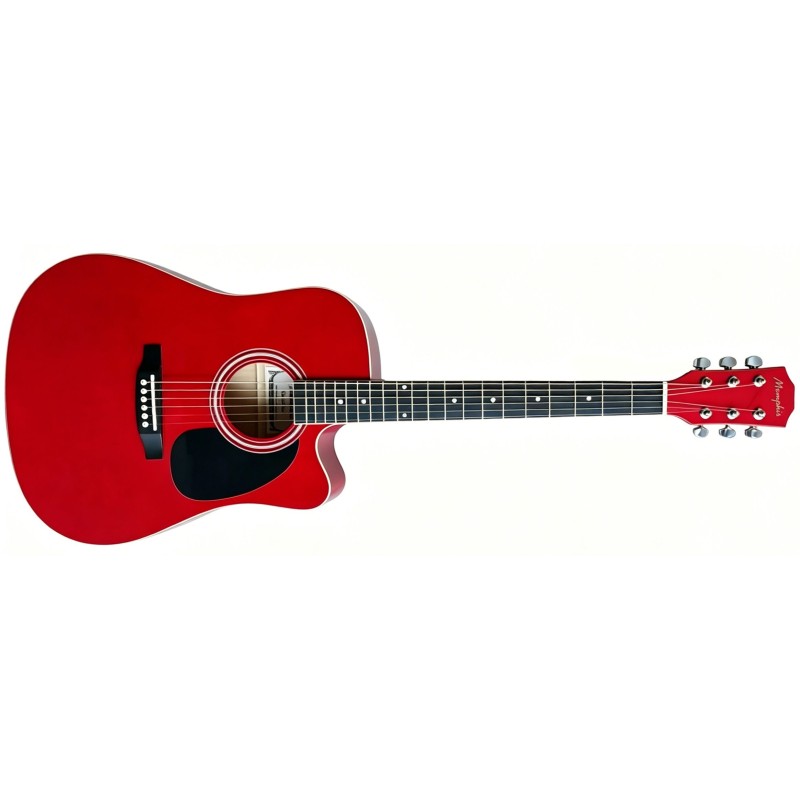 FG02941CRD Memphis FG02941CRD Cutaway Guitarra Acústica Roja