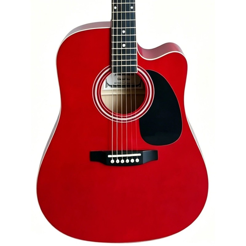 FG02941CRD Memphis FG02941CRD Cutaway Guitarra Acústica Roja