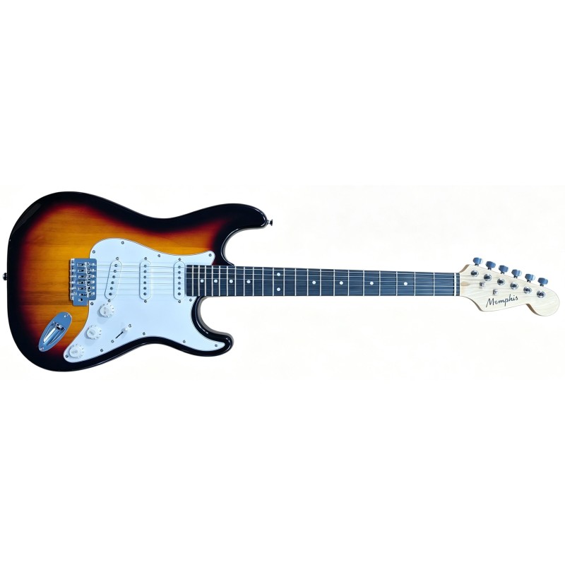 YSKG013TS Memphis YSKG013TS Stratocaster 3 Tone Sunburst Guitarra Eléctrica