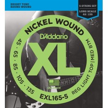 Daddario EXL165-5 XL Nickel Custom Light Long Scale 45-135