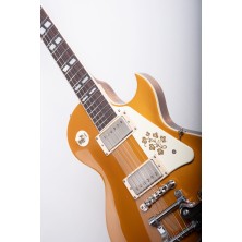 MAGA-ST-000279 Stanford CR Fleetwood Bullion Gold B7 Bigsby Guitarra Eléctrica