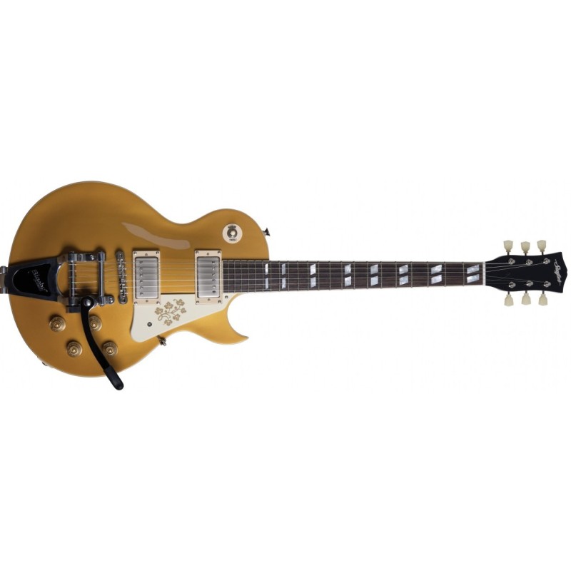 MAGA-ST-000279 Stanford CR Fleetwood Bullion Gold B7 Bigsby Guitarra Eléctrica