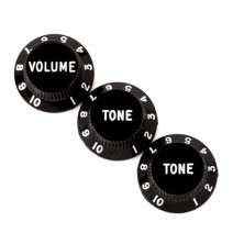 Fender Stratocaster® Knobs, Black (Volume, Tone, Tone) (3)