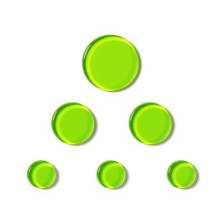 SlapKlatz MINI - 6 Gel Pads w case - Alien Green