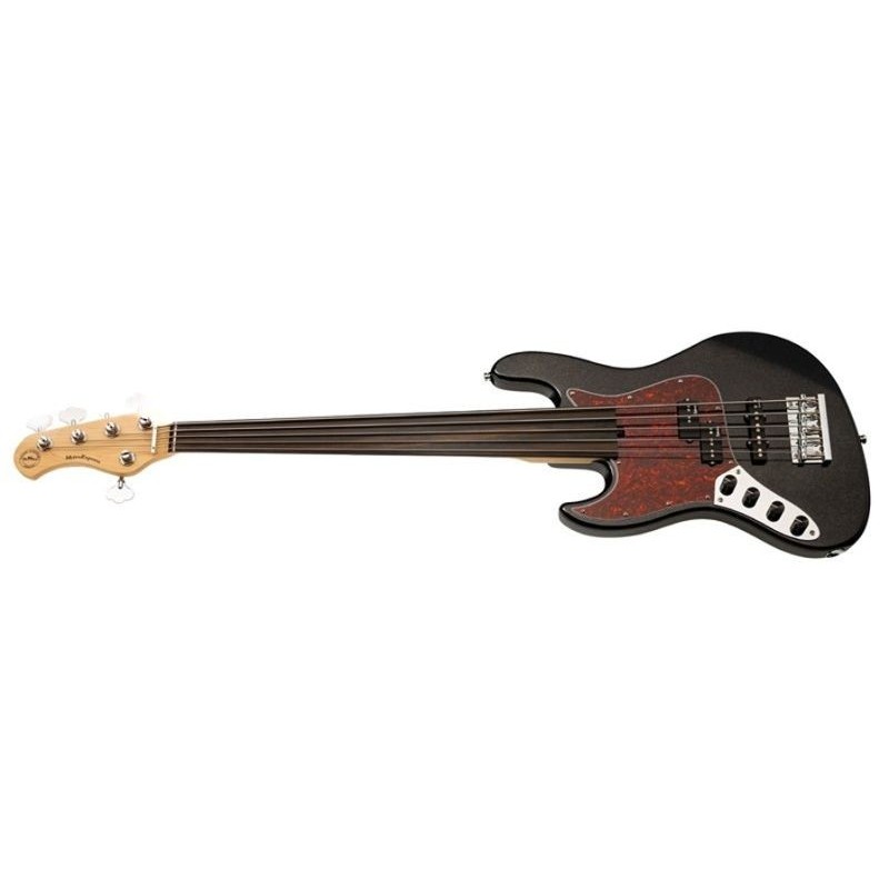 SME21HP523EOKUFLL Sadowsky MetroExpress 21 Fret Hyprid PJ Morado 5 Fretless Zurdo Solid Black High Polish
