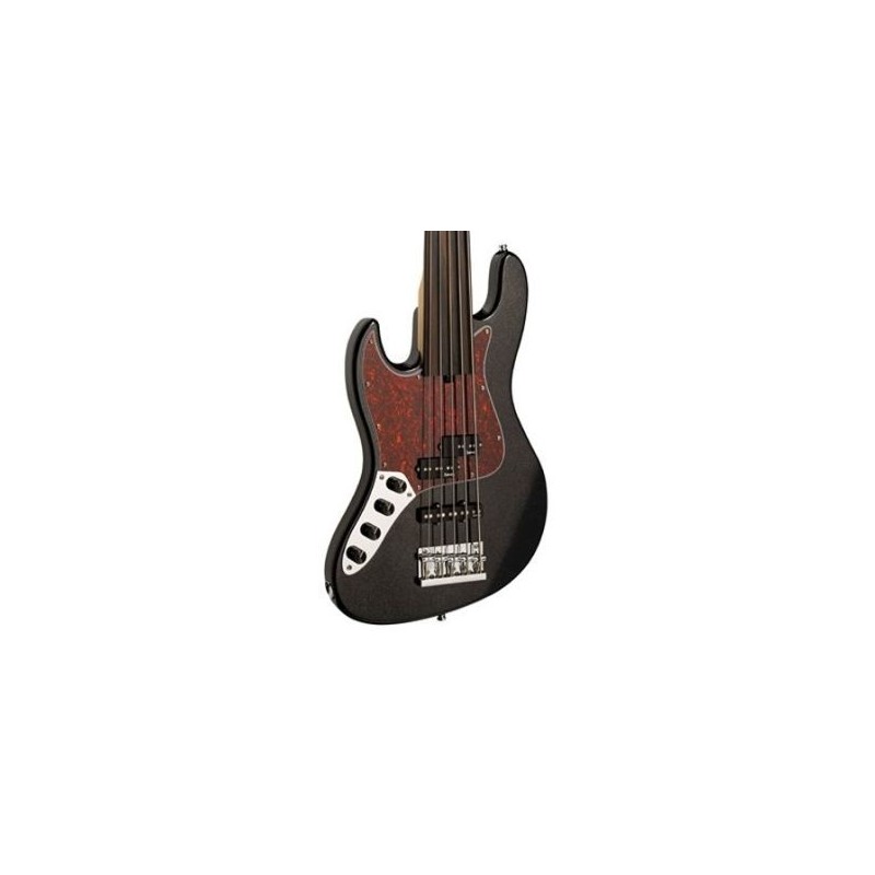 SME21HP523EOKUFLL Sadowsky MetroExpress 21 Fret Hyprid PJ Morado 5 Fretless Zurdo Solid Black High Polish