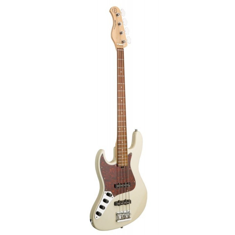 SME21VJ428ROKUFRL Sadowsky MetroExpress 21 Fret Vintage JJ Morado 4 Zurda Olympic White Bajo Eléctrico