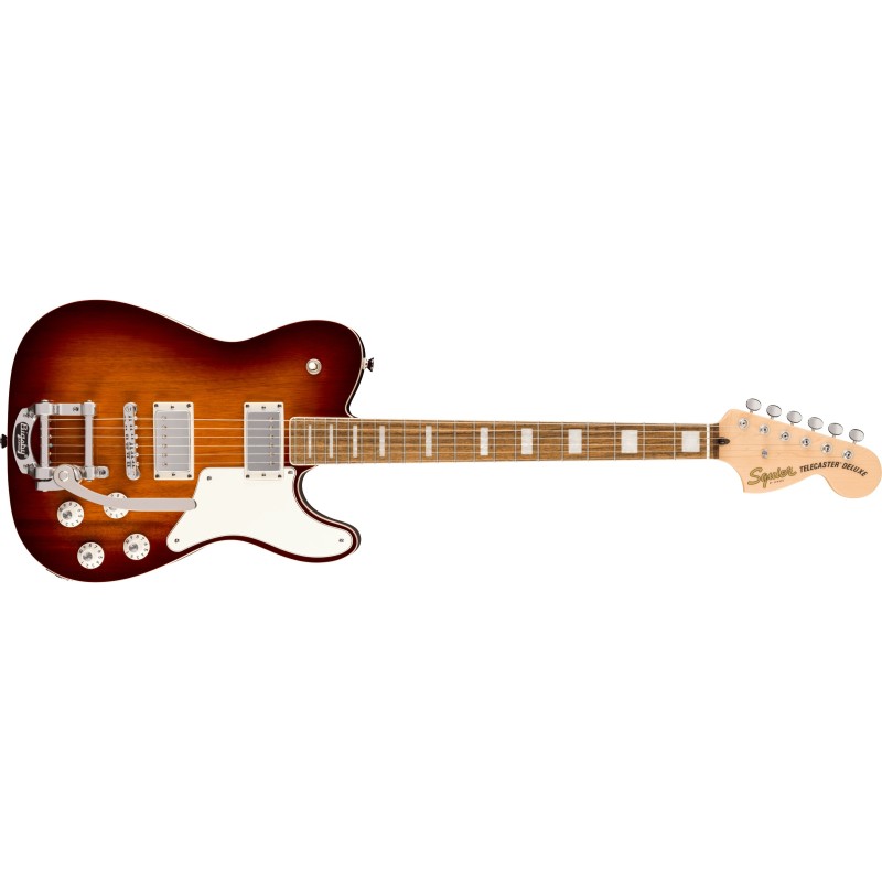 0377065542 Squier Paranormal Troublemaker Telecaster Deluxe Bigsby Honey Sunburst Guitarra Eléctrica