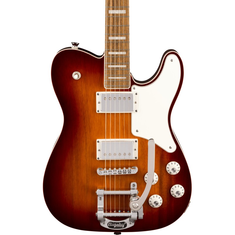 0377065542 Squier Paranormal Troublemaker Telecaster Deluxe Bigsby Honey Sunburst Guitarra Eléctrica
